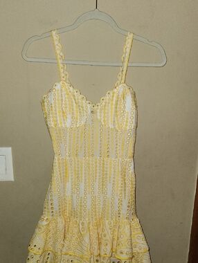 Charo Ruiz Marianne Short Dress Size Small Solar Yellow